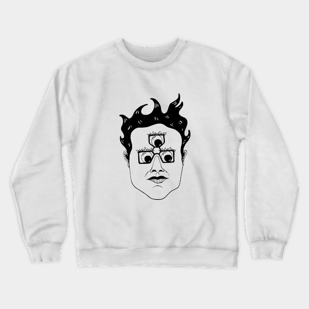 Googly Third Eye Pince Nez - Line Drawing Crewneck Sweatshirt by studiogooz